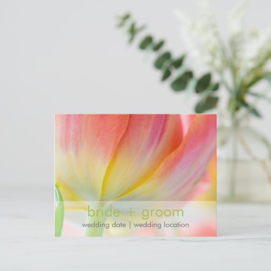 Kleuren van de lente · Save the Date Briefkaart (Staand voorkant)