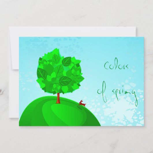 kleuren van de lente, uitnodiging (Voorkant)