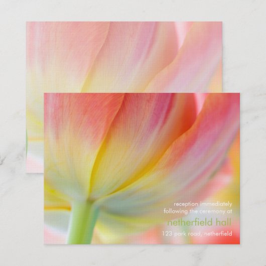 Kleuren van de Lente • Uitnodiging Bruiloftsrecept (Voorkant / Achterkant)