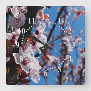 Kleuren van de lente vierkante klok