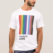 Kleuren van de Liefde Regenboogstapes Gay Pride T-shirt (Voorkant)
