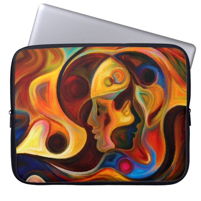 Kleuren van de Mindreeks. Ontwerp van elementen Laptop Sleeve (Voorkant)