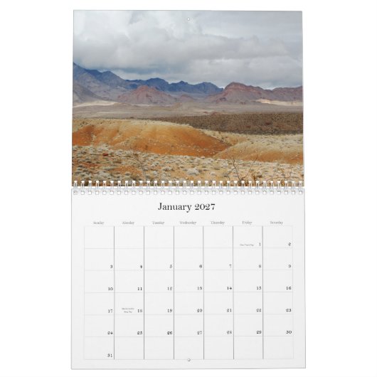 Kleuren van de Mojave 2011 Kalender (Jan 2027)