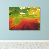 Kleuren van de Natuur "Maple Leaf Autumn" Fotograf Canvas Afdruk (Insitu (Houten vloer))