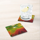 Kleuren van de Natuur "Maple Leaf Autumn" Fotograf Kartonnen Onderzetters (Insitu)