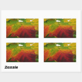 Kleuren van de Natuur "Maple Leaf Autumn" Fotograf Rechthoekige Sticker (Vel)