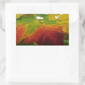 Kleuren van de Natuur "Maple Leaf Autumn" Fotograf Rechthoekige Sticker (Tas)