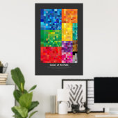 Kleuren van de rails (donker) poster (Thuiskantoor)