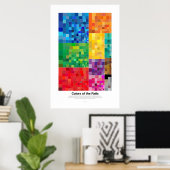 Kleuren van de rails (licht) poster (Thuiskantoor)