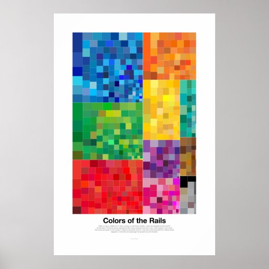 Kleuren van de rails (licht) poster (Voorkant)