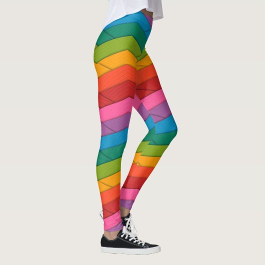 Kleuren van de Rainbow Stripped Leggings (Rechts)