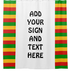KLEUREN VAN DE RASTAFARI-VLAG + jouw ideeën Douchegordijn