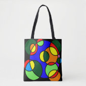Kleuren van de regenboog cirkels tote bag (Voorkant)