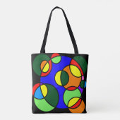 Kleuren van de regenboog cirkels tote bag (Achterkant)