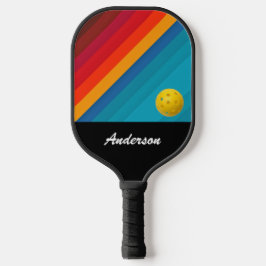 Kleuren van de Regenboog en gepersonaliseerd met N Pickleball Paddle