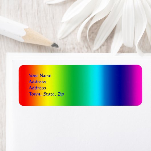 Kleuren van de regenboog etiket (Insitu)