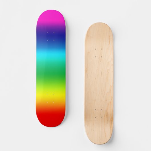 Kleuren van de regenboog persoonlijk skateboard (Voorkant)