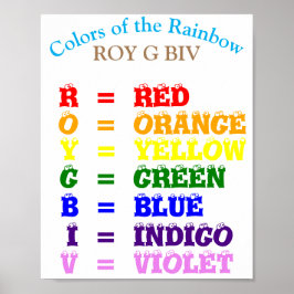 Kleuren van de regenboog poster