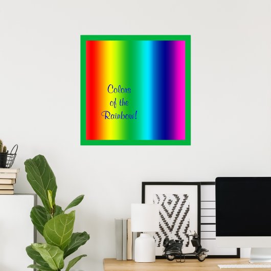Kleuren van de regenboog poster (Thuiskantoor)
