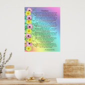 Kleuren van de regenboog van de Desiderata-prose Poster (Keuken)