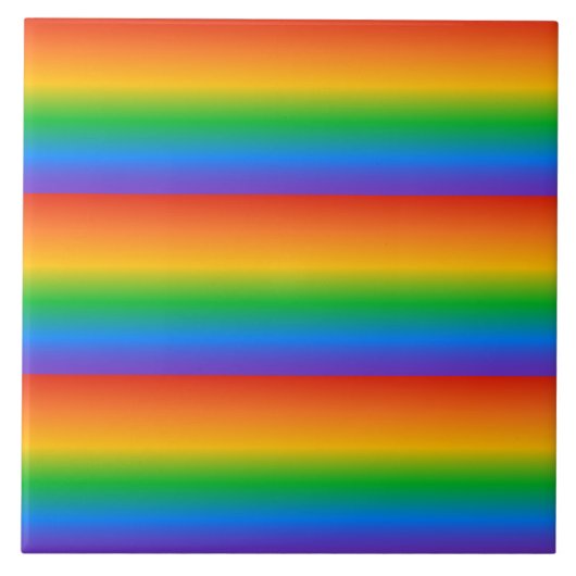 Kleuren van de regenbooggradiënt tegeltje (Voorkant)