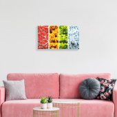 Kleuren van de veranderende seizoenen Quadriptych Canvas Afdruk (Insitu (Woonkamer))