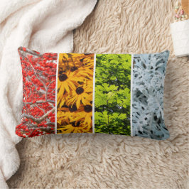 Kleuren van de veranderende seizoenen Quadriptych Kussen