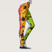 Kleuren van de veranderende seizoenen Quadriptych Leggings (Rechts)