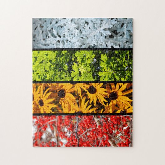Kleuren van de veranderende seizoenen Quadriptych Legpuzzel (Verticaal)