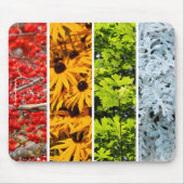 Kleuren van de veranderende seizoenen Quadriptych Muismat (Voorkant)