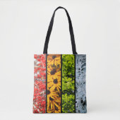 Kleuren van de veranderende seizoenen Quadriptych Tote Bag (Voorkant)