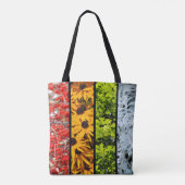 Kleuren van de veranderende seizoenen Quadriptych Tote Bag (Achterkant)