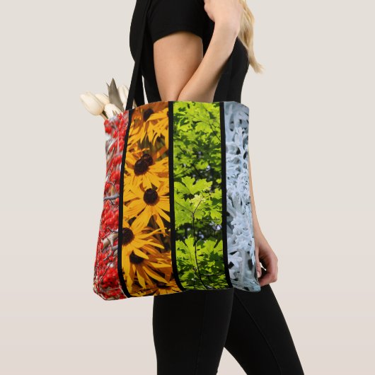 Kleuren van de veranderende seizoenen Quadriptych Tote Bag (Dichtbij)