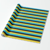Kleuren van de vlag van Nassau Cadeaupapier (Uitgerold)