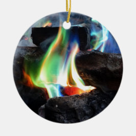 Kleuren van de vlam keramisch ornament