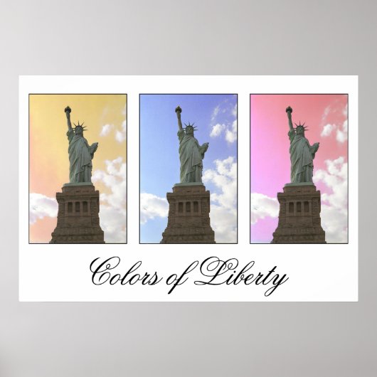 Kleuren van de vrijheid/Vrijheidsbeeld Poster (Voorkant)