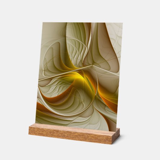 Kleuren van edele metalen, Abstracte fractale kuns Acryl Bord (Hoek)