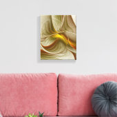 Kleuren van edele metalen, Abstracte fractale kuns Canvas Afdruk (Insitu (Woonkamer))