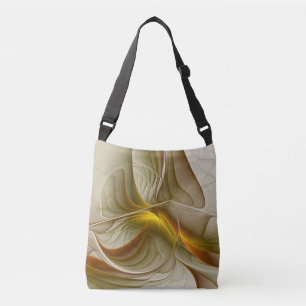 Kleuren van edele metalen, Abstracte fractale kuns Crossbody Tas