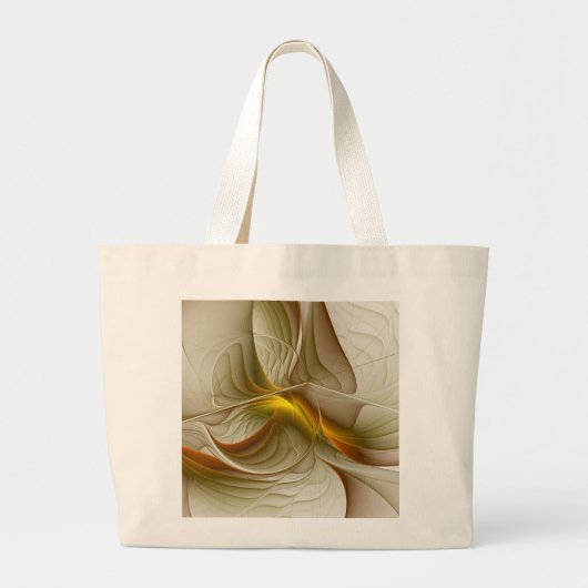 Kleuren van edele metalen, Abstracte fractale kuns Grote Tote Bag (Voorkant)