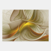 Kleuren van edele metalen, Abstracte fractale kuns Inpakpapier Vel (Voorkant 2)