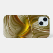 Kleuren van edele metalen, Abstracte fractale kuns iPhone 15 Case (Achterkant horizontaal)