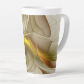 Kleuren van edele metalen, Abstracte fractale kuns Latte Mok (Rechterhoek)