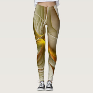 Kleuren van edele metalen, abstracte fractale kuns leggings