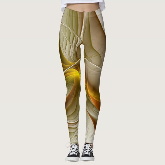 Kleuren van edele metalen, Abstracte fractale kuns Leggings (Voorkant)
