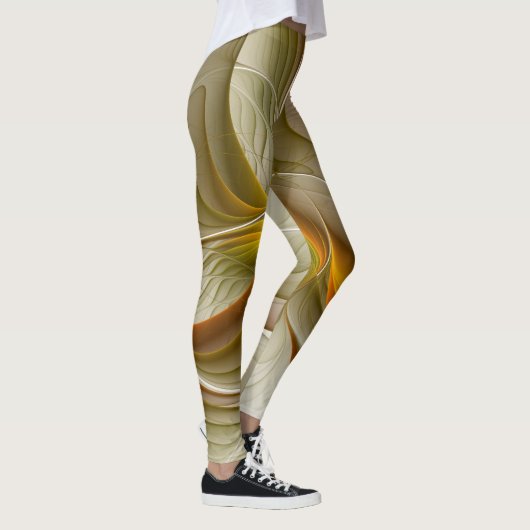 Kleuren van edele metalen, Abstracte fractale kuns Leggings (Rechts)