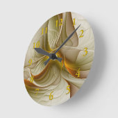 Kleuren van edele metalen, Abstracte fractale kuns Ronde Klok (Hoek)