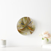 Kleuren van edele metalen, Abstracte fractale kuns Ronde Klok (Huis)