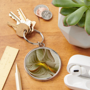 Kleuren van edele metalen, Abstracte fractale kuns Sleutelhanger