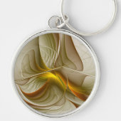 Kleuren van edele metalen, Abstracte fractale kuns Sleutelhanger (Voorkant)